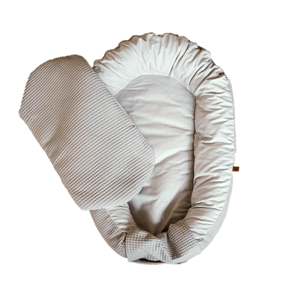 Babynest - Zirben Füllung - Beige Waffel/Beige Neutral - Kreativkopf
