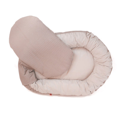 Babynest - Zirben Füllung - Beige Waffel/Beige neutral - Kreativkopf