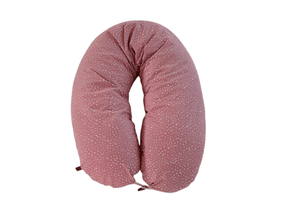 Stillkissen & Seitenschläferkissen - Zirbe & Wolle Füllung - Rosa Punkte - Kreativkopf